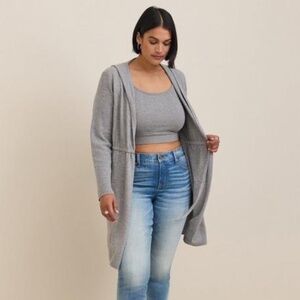 00 L TORRID Everyday Plush Anorak Hooded Cinched Waist Sweater